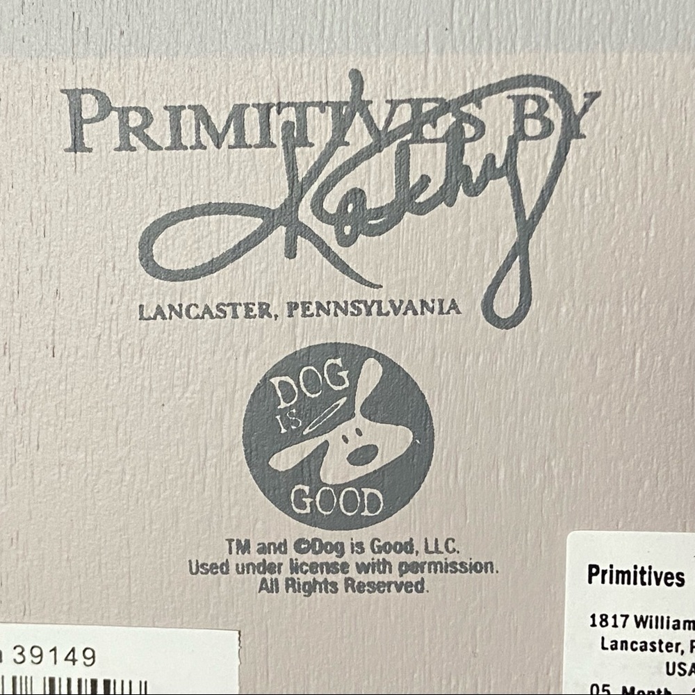 Primitives By Kathy Wood Box Sign Decor - Dog Never Relax Alone - NEW! - Picture 8 of 12